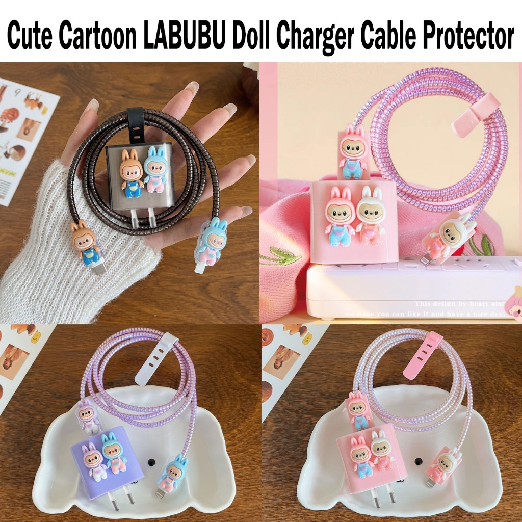 Labubu Charger Protector Silicone Material / Charger Protector Cute ...