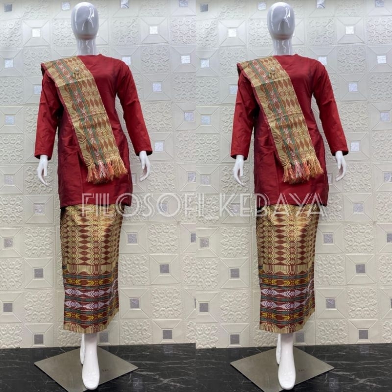 Fk-set baju kurung malay malaysia/baju kurung polos/baju rok songket ...