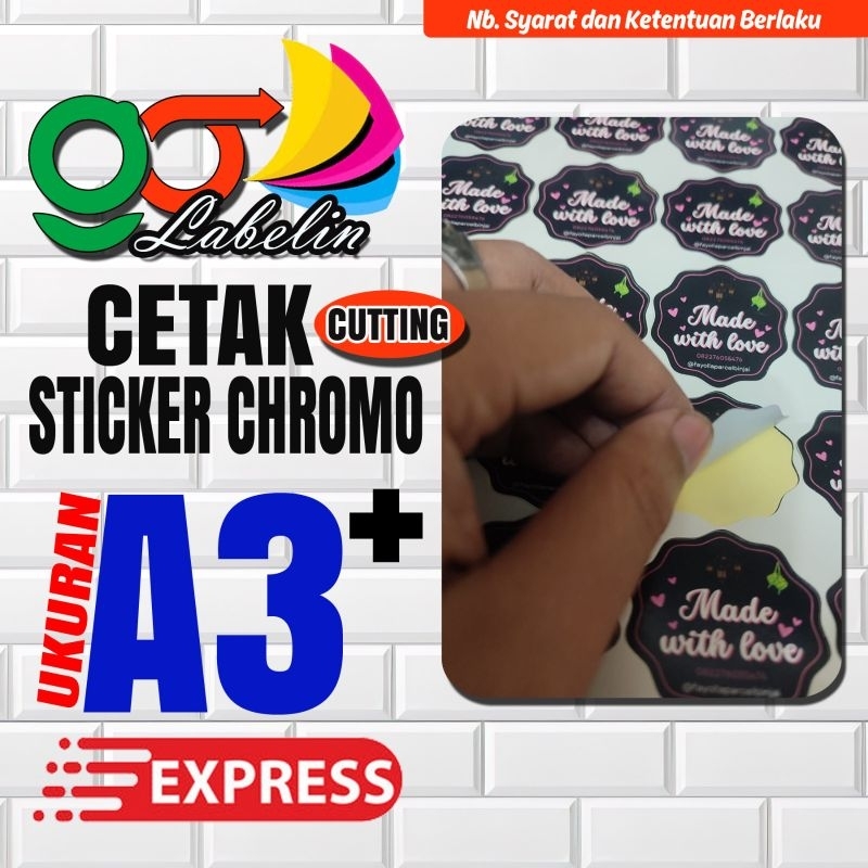 Print Custom Cutting Stickers Chromo Cromo Bontak A3+ Cutting Label ...
