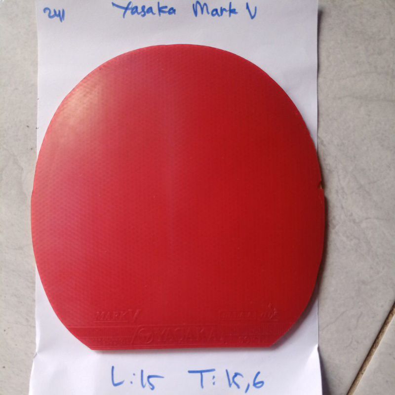 Revêtement De Ping-pong Yasaka Mark V - Épaisseur 1,5 Mm, Couleur Noire