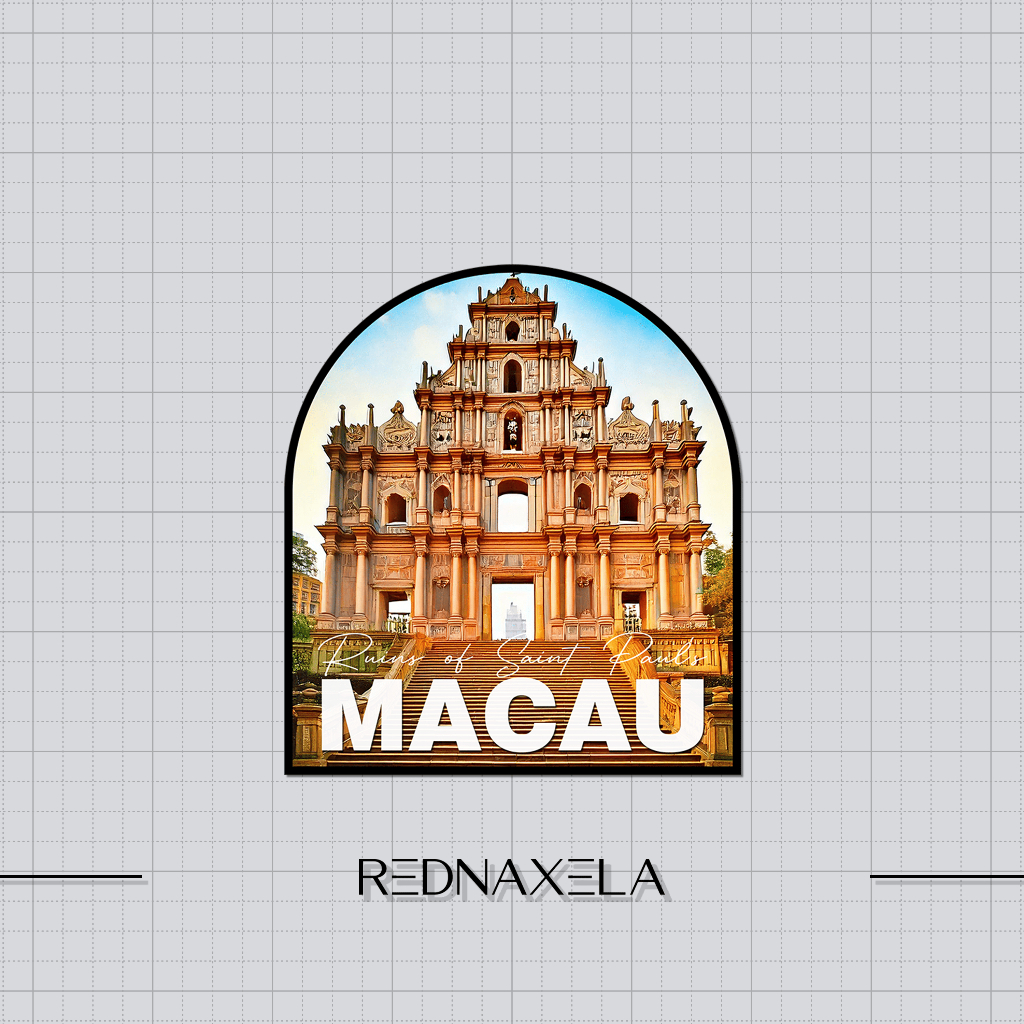 Vinyl Sticker Country Macau Sticker Suitcase Outdoor Travel Sticker ...