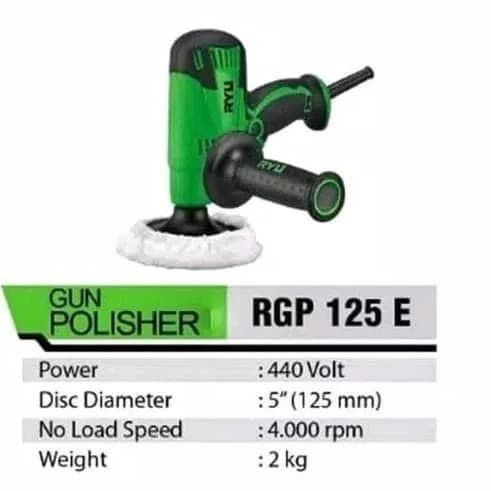 MESIN Ryu Polisher RGP 125E Car Motorcycle Polishing Machine 440Watt ...