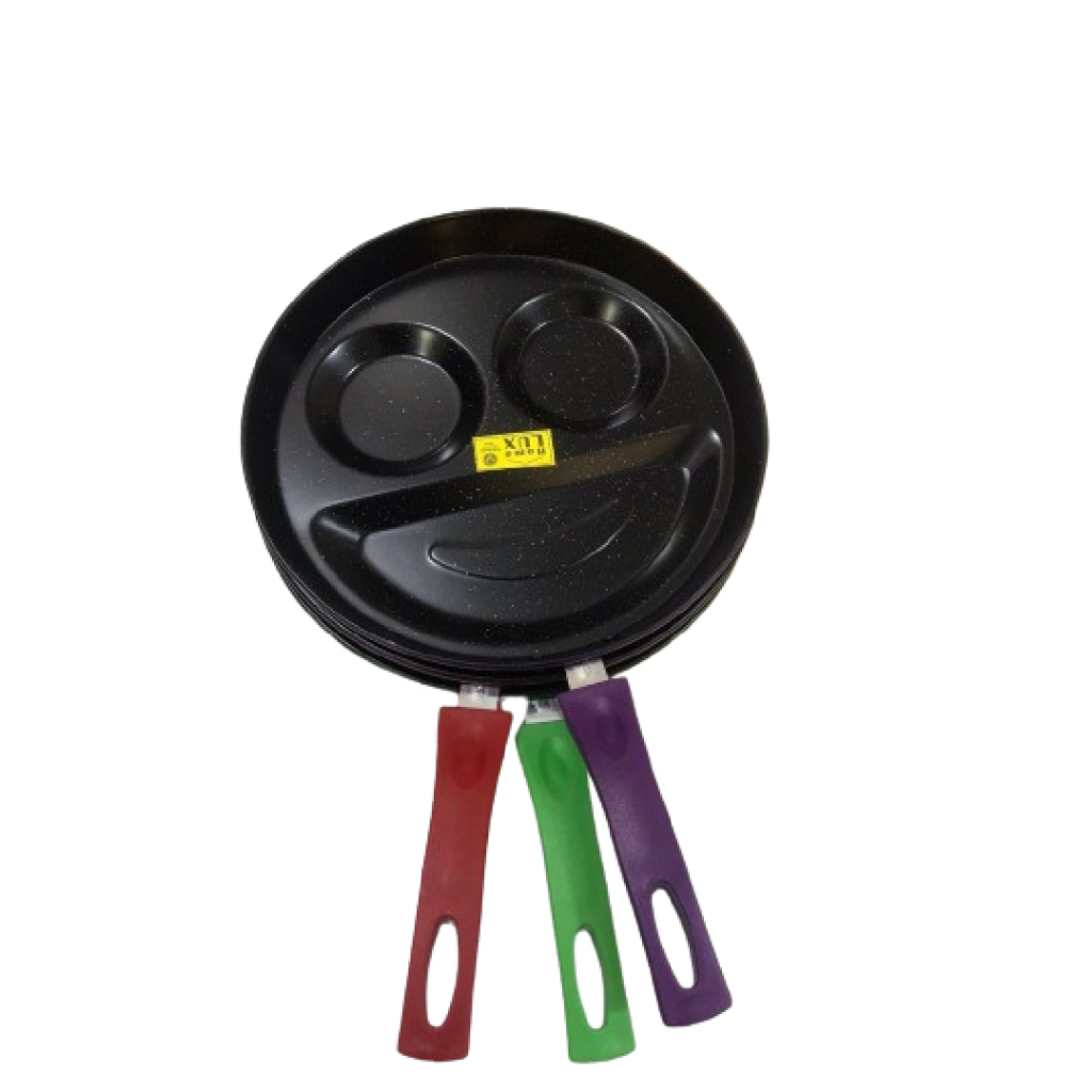 MATA Frypan Cow Eye Egg Mold 2 Round Holes 1 sandwich Hole/Teflon Pan