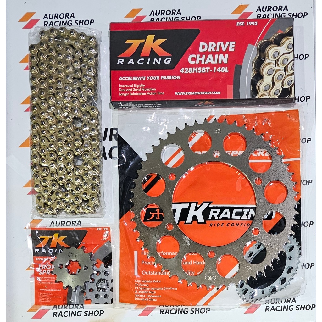 Gear SET TK SUZUKI TS 125 & CHAIN TK 428 HSBT GOLD ORIGINAL | Shopee ...