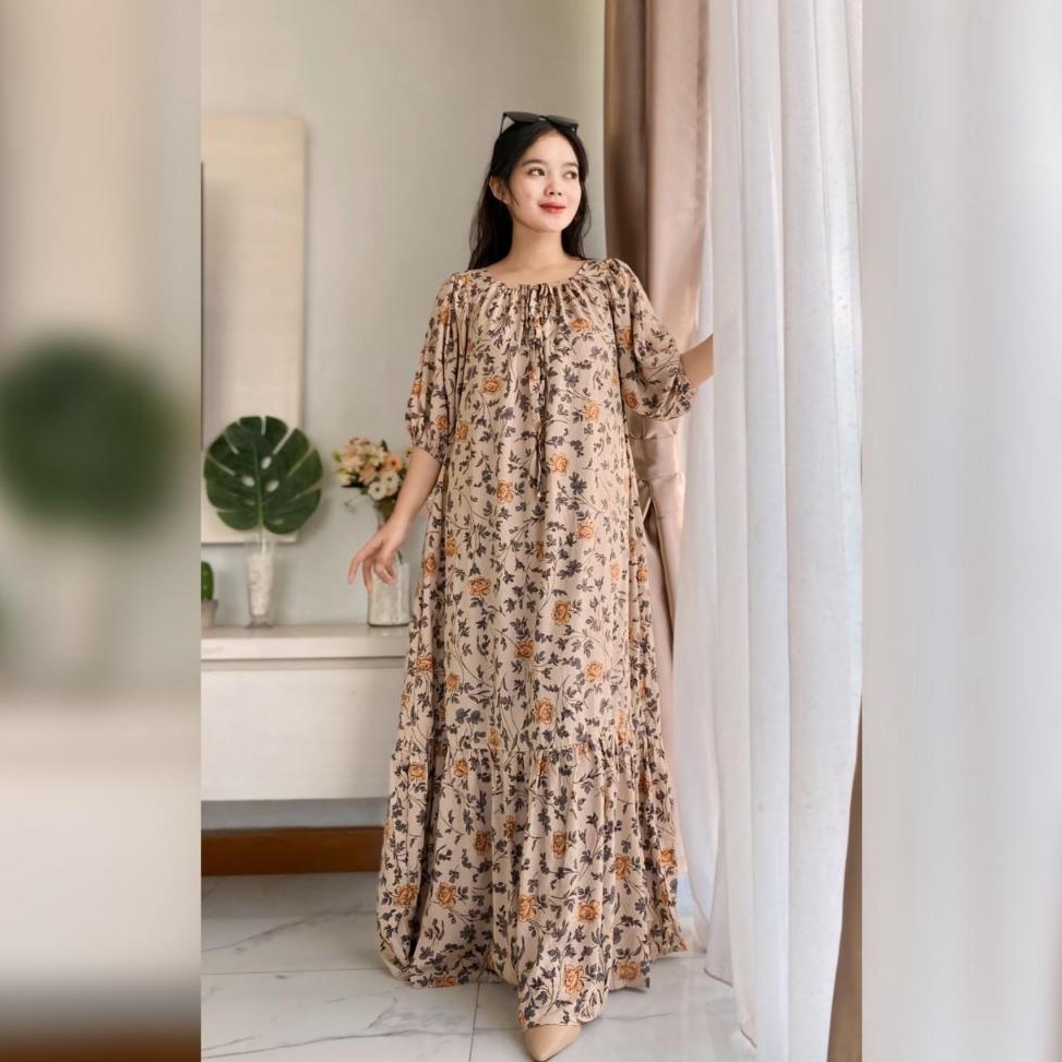Nabila Premium rayon Motif dress LD 12cm rayon daster dress CODE Y4B5 ...
