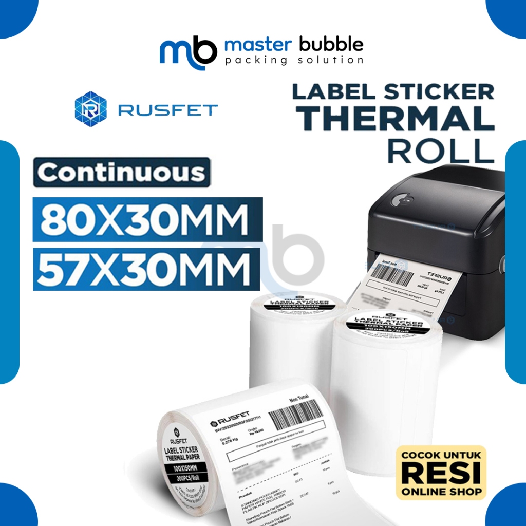 Thermal Paper Stickers Labels RUMFET Sticker Paper Thermal Printer ...