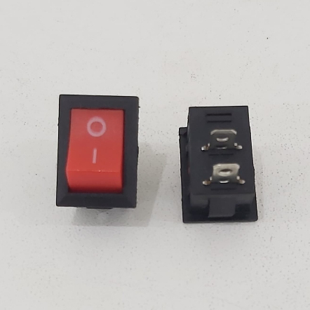 MERAH Switch 2 PIN GEPENG ON OFF RED ROCKER SWITCH KCD 1 2P 15X21 ...