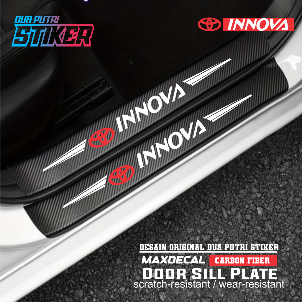 9pcs toyota INNOVA carbon car stickers 3D carbon stickers to protect ...