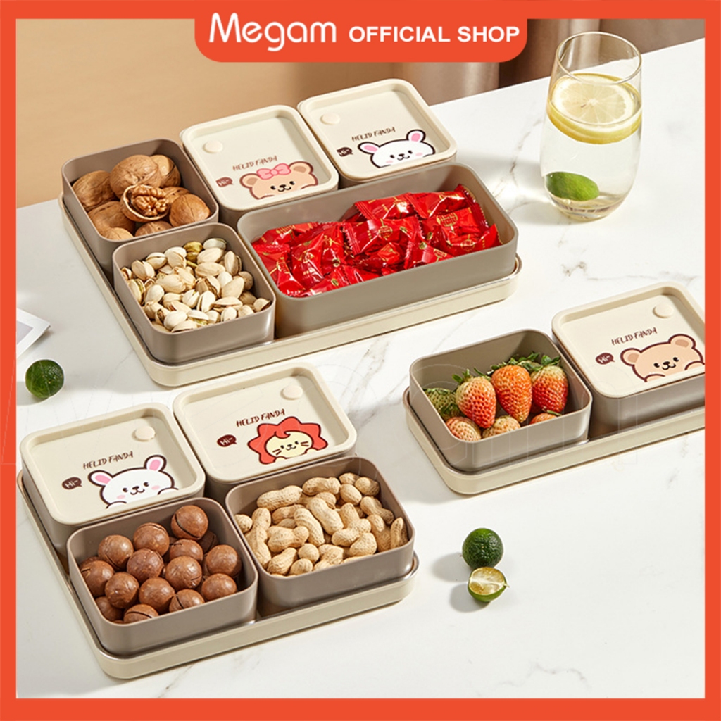 Megam Plastic Snack Jar Food Container Cute Character Eid Jar Pastry ...