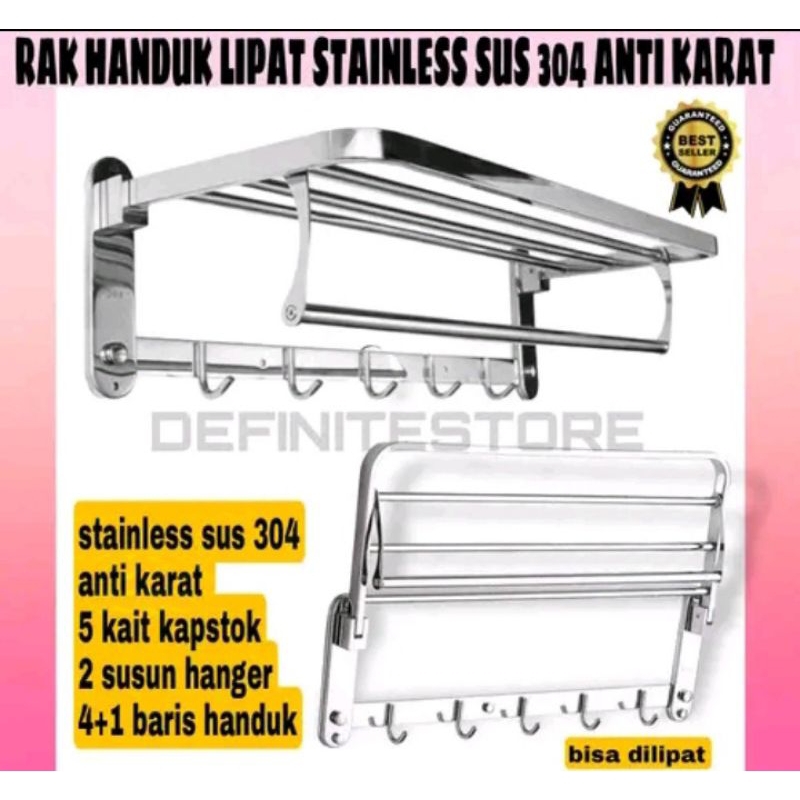 Sus 304 stainless steel bathroom folding towel rack and stainless steel ...