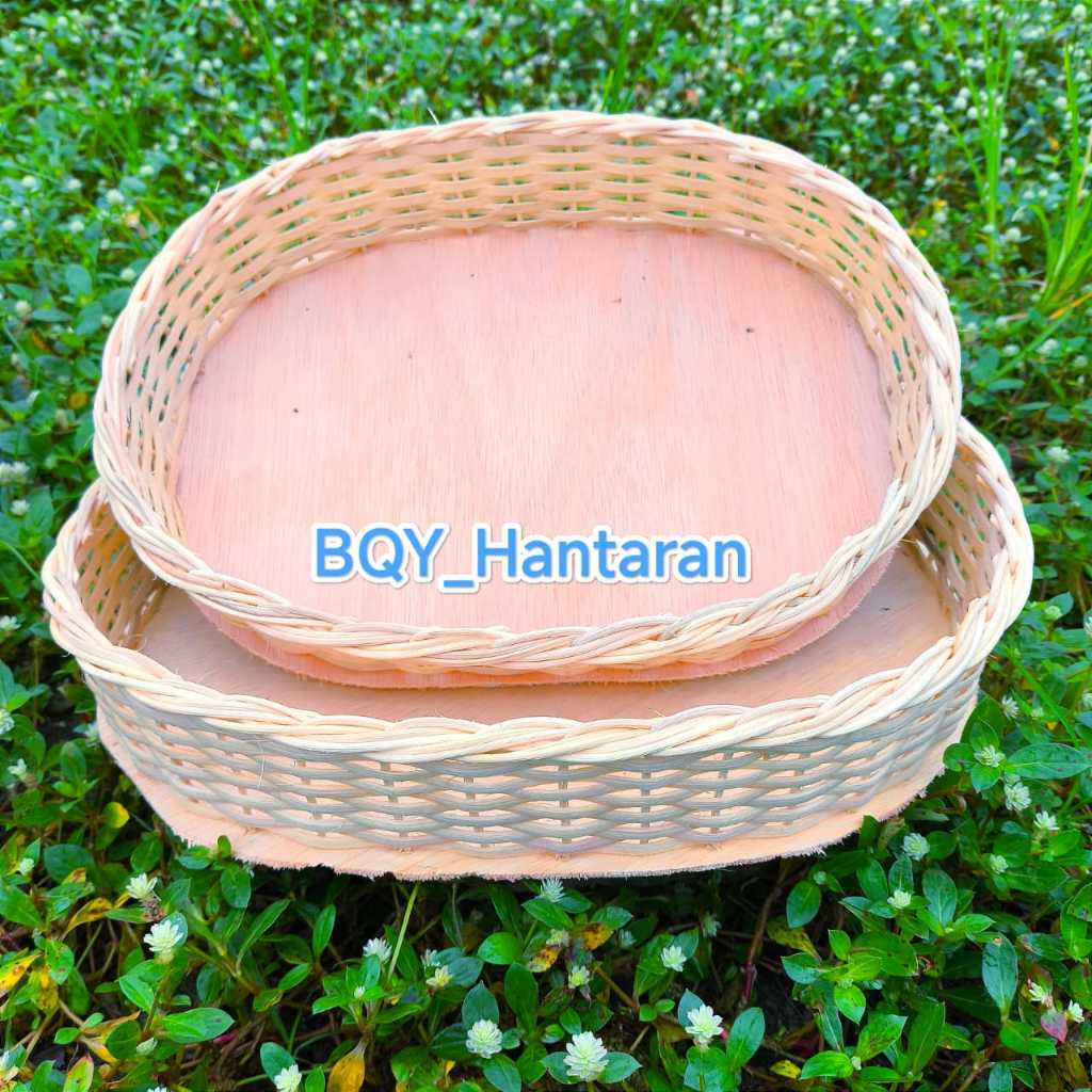 Rattan basket - wave model fruit basket 1 set contains 2 pcs | Shopee ...