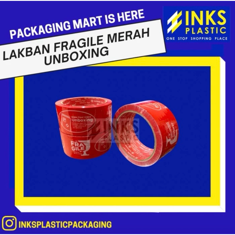 MERAH Red FRAGILE TAPE UNBOXING | Shopee Philippines