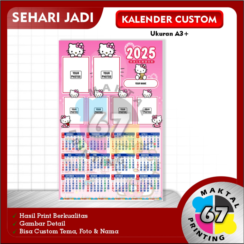 Custom 2025 Calendar | Design free calendar | Complete Calendar | Unit ...