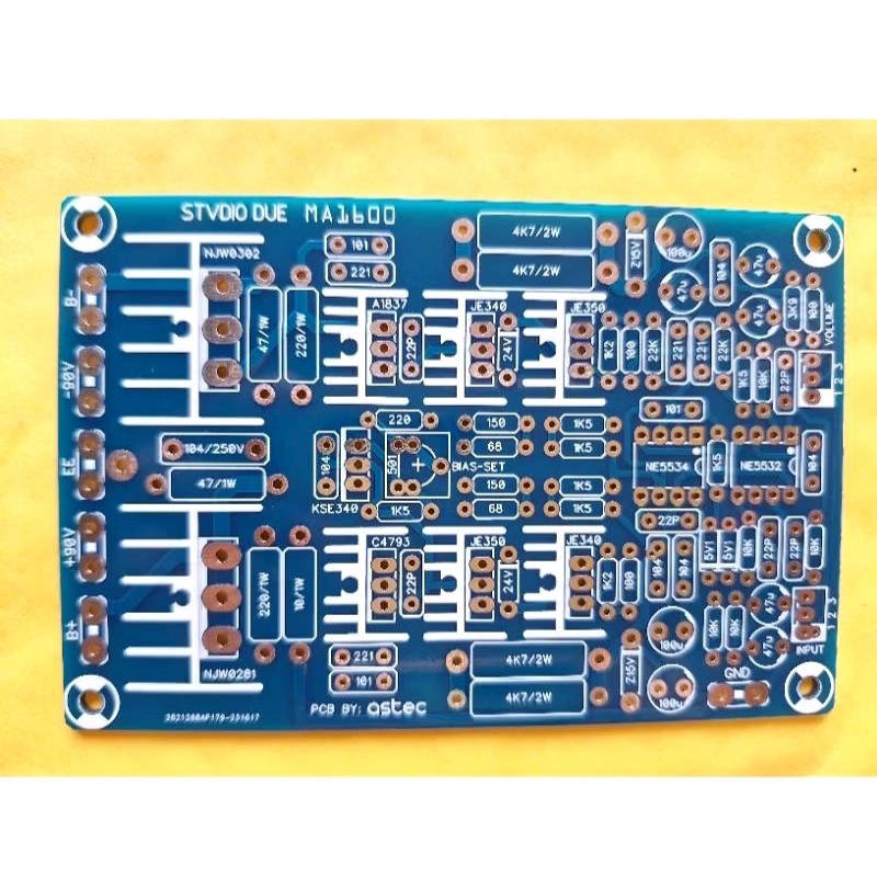 Pcb driver power amp studio due MA1600 Double layer studio two ma 1600