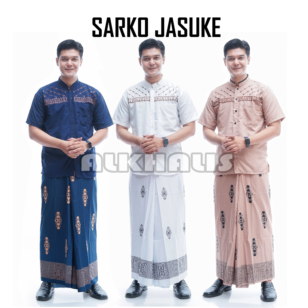 SARKO Sarong and Shirt Package Men's Short-Sleeved Muslimkoko with ...