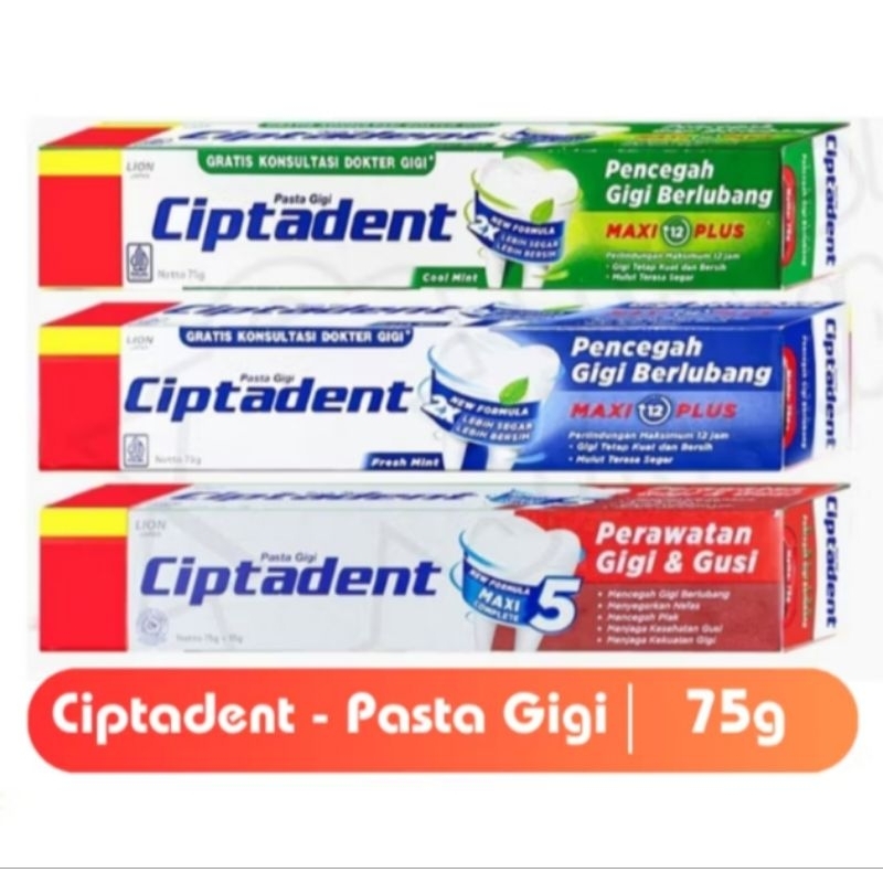 Ciptadent Maxi Toothpaste Fresh Mint Cavity Prevention/ Cool Mint ...
