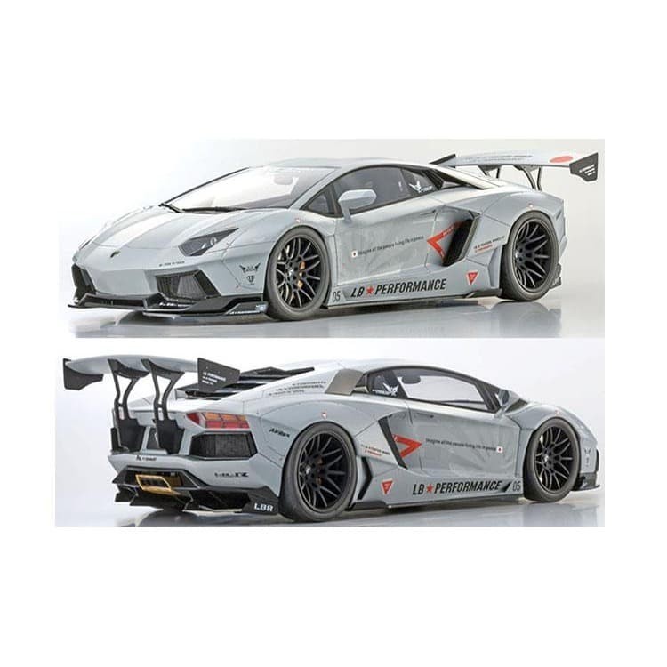1/12 KYOSHO LAMBORGHINI AVENTADOR LB WORKS GRAY DIECAST NOT HURACAN ...