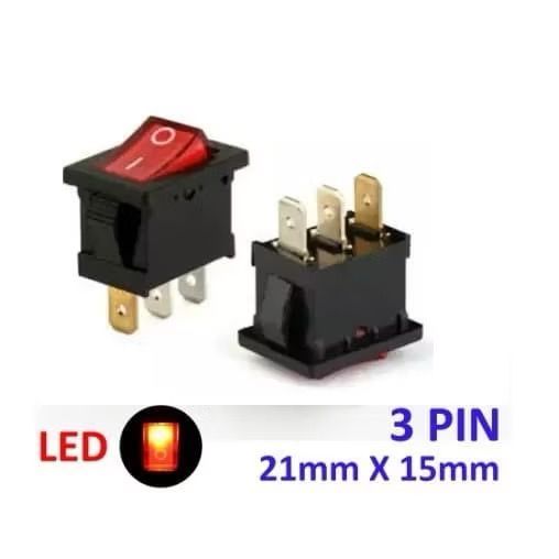 3 PIN ON OFF SWITCH 5A KCD01 3 PIN 5 AMPERE SWITCH | Shopee Philippines