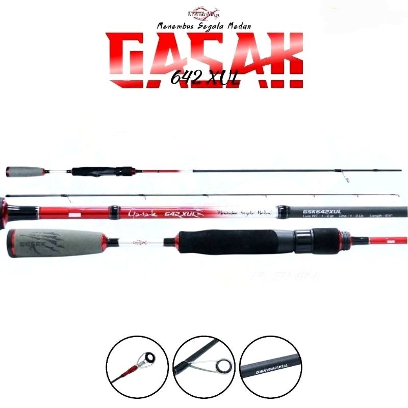 Relix Nusantara Rooster Fishing Rod 642 1-3lbs 702 2-6lbs | Shopee
