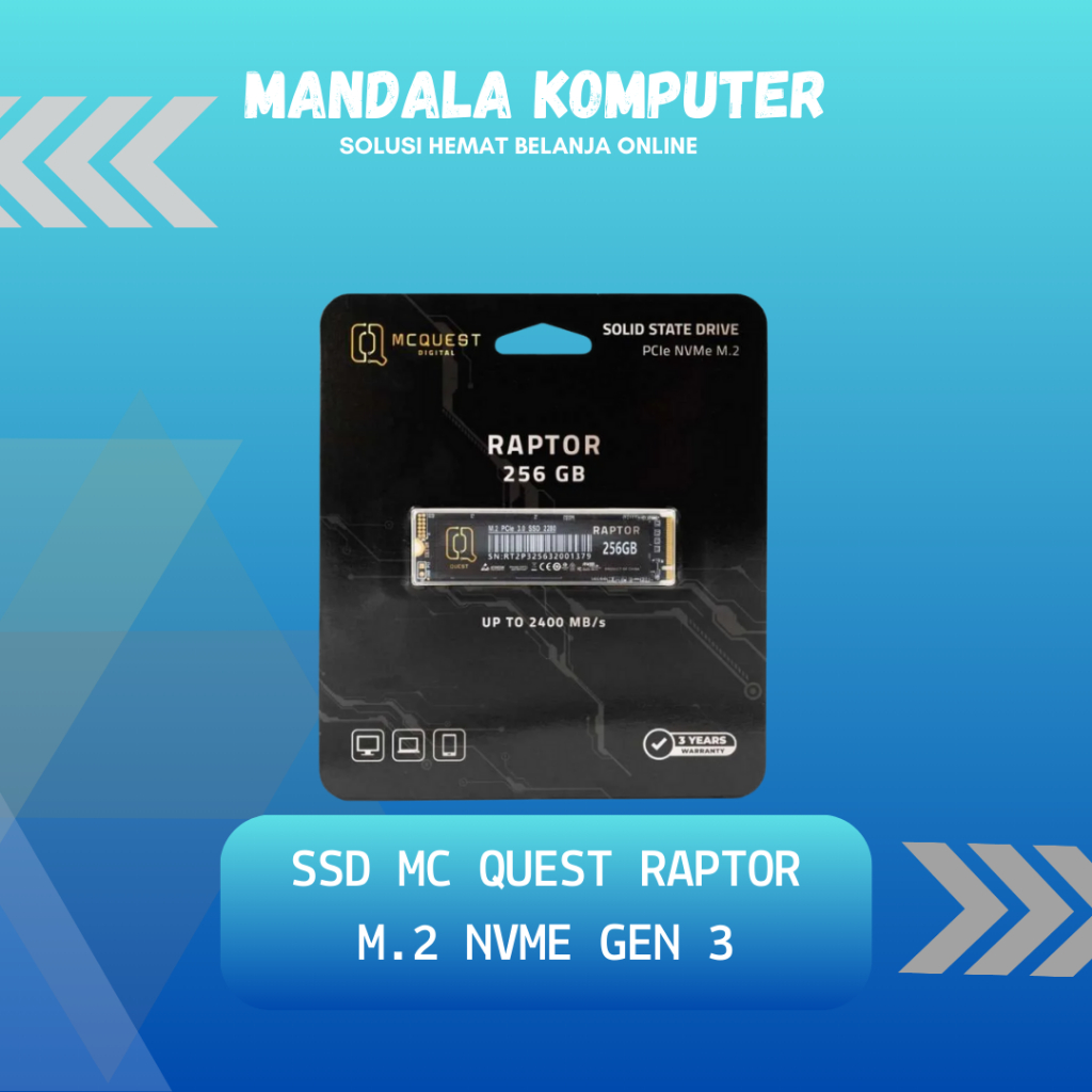 Ssd MCQUEST RAPTOR M.2 NVME 256GB | Shopee Philippines