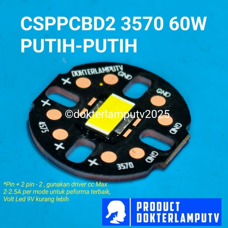 CAHAYA PUTIH Csp + pcb 3570 60W pcb D2 Laser UPGRADE BRIGHT WHITE light ...