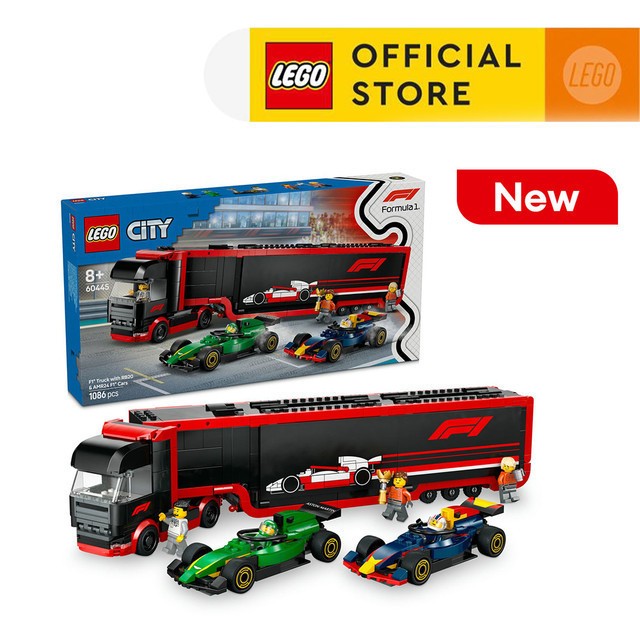 LEGO City Formula 1 F1® Truck with RB20 & AMR24 F1® Cars 60445