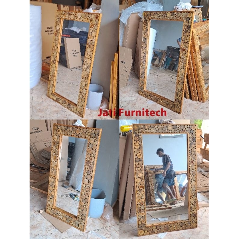 KAYU Teak wood mirror frames - teak coin mirror frames ready in various ...