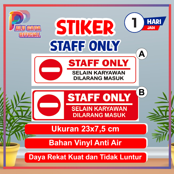 Staff Only Label Stickers for Prohibited Employees Staff Only Sticker/s ...