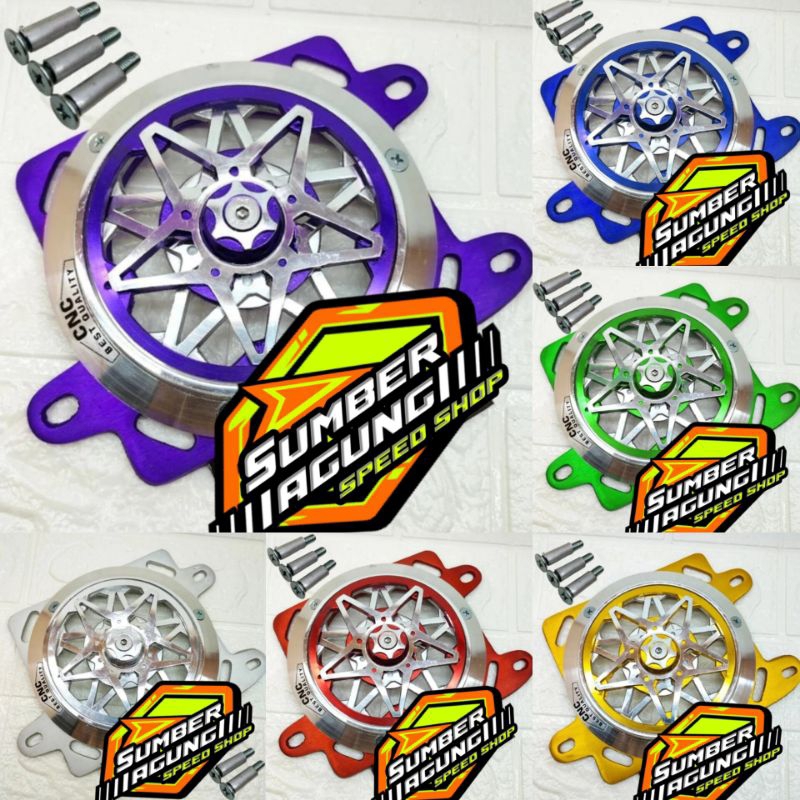 CNC Star Motif Spinner Radiator Cover Set for Vario 125, 150, PCX 150 ...