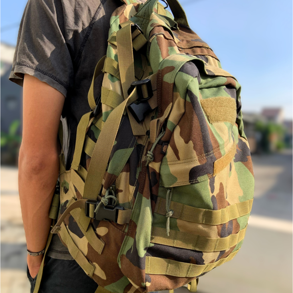 US Military Style Striped Army Backpack – 50 Liter Capacity | Shopee ...