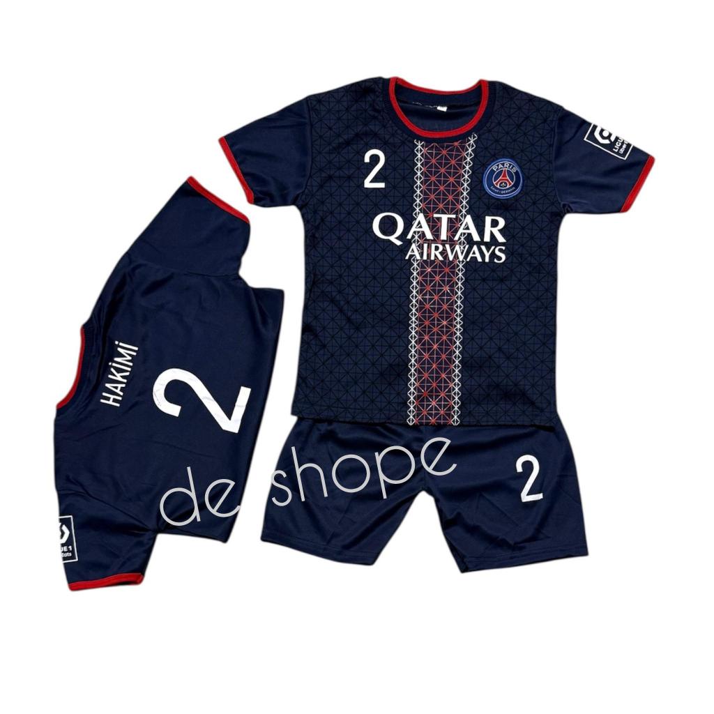 Children's football shirt set 1 to 14 years old hakimi haaland messi ...