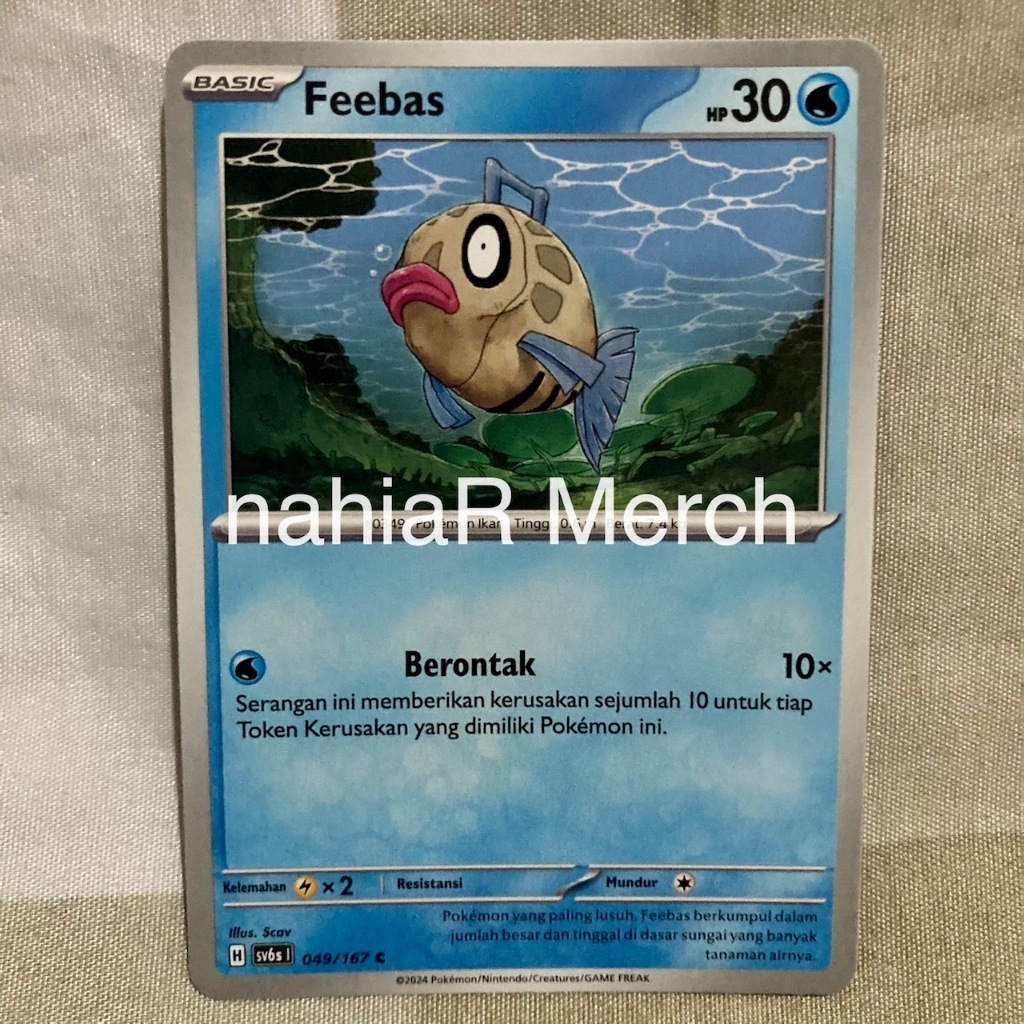 Pokemon TCG Indonesia Feebas sv6s 049/167 C Transfiguration Mask ...