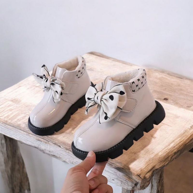 Dokmart Boot Model Girls Shoes Ages 1-3 Years Korean Style Polka Dot ...