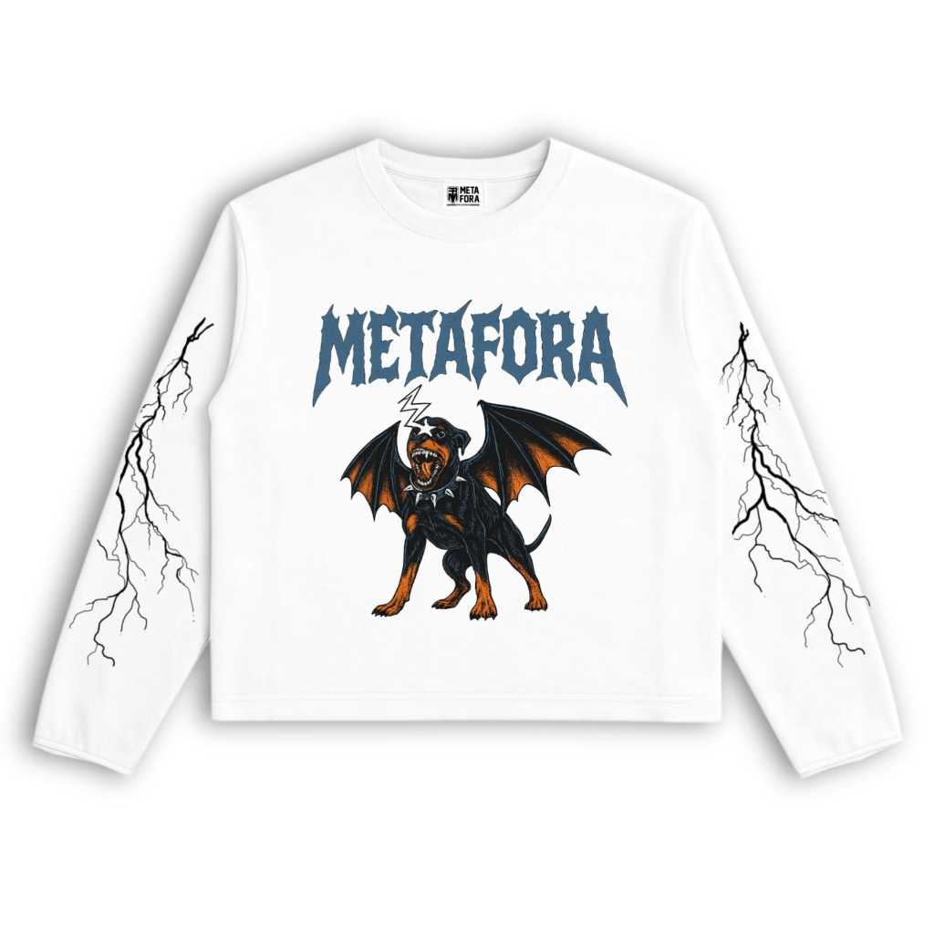 Metaphor T-shirt Mtfr Lightning Dog Longsleeve Boxy Fit White | Shopee ...