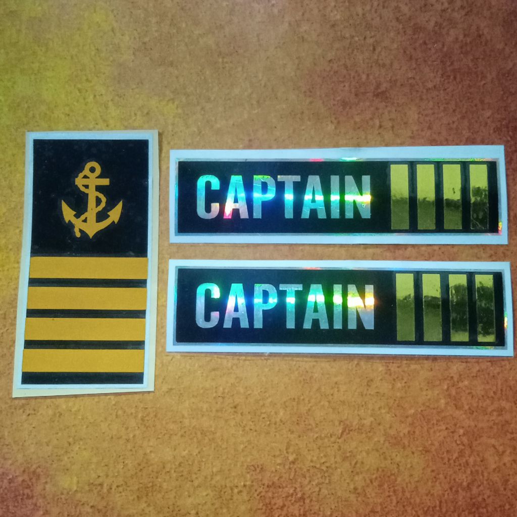 CAPTAIN & ENGINEER Rank Sticker | Shopee Philippines