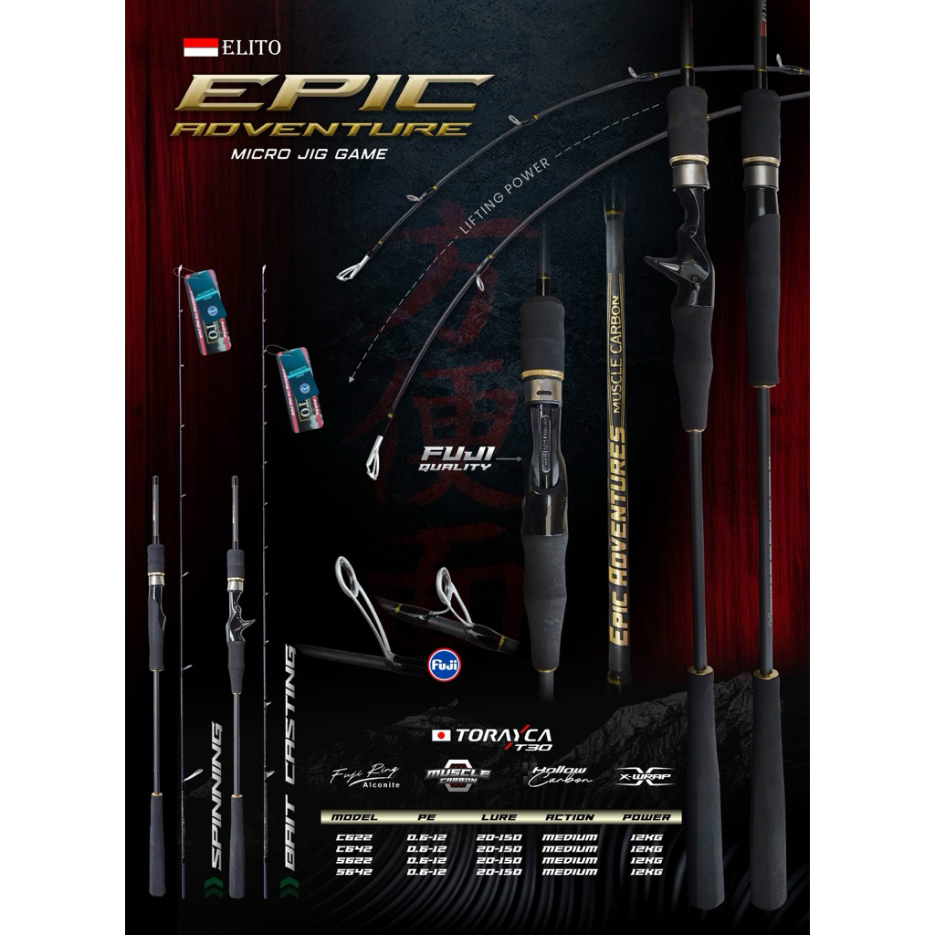 ELITO EPIC ADVENTURE MICRO JIGGING GAME ROD | Shopee Philippines