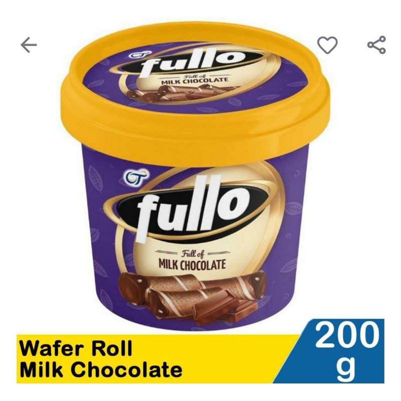 Fullo Wafer Roll Milk Chocolate 200gr/Fullo Wafer Stick Milk Choco ...