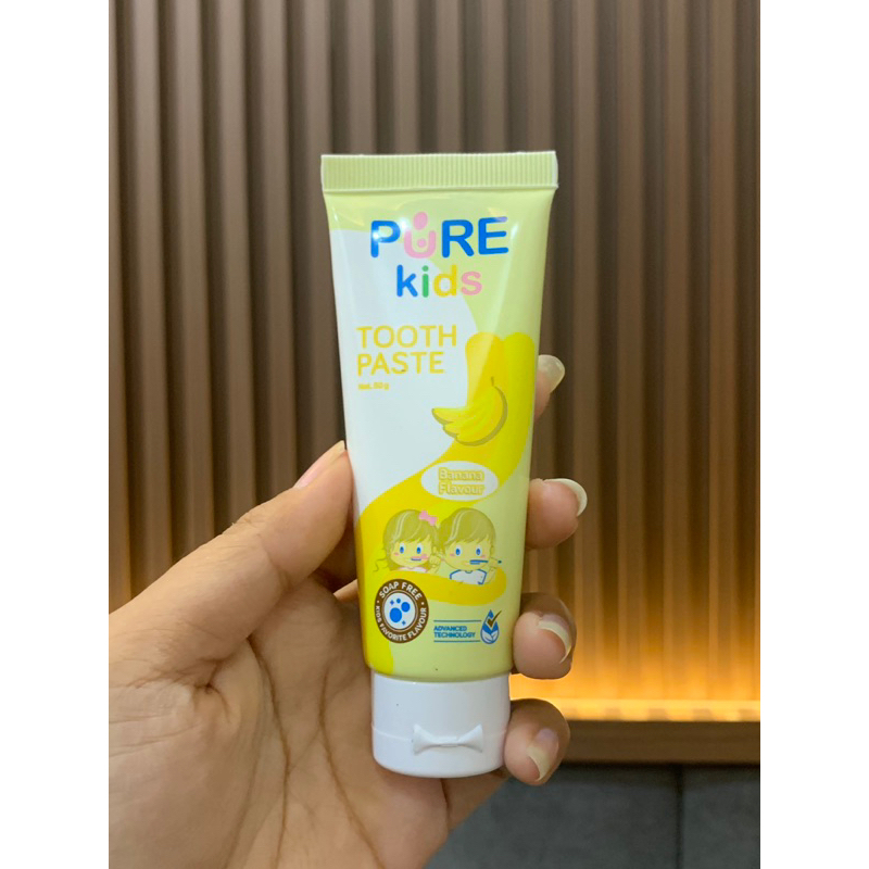 New PURE Kids Toothpaste 50g banana Toothpaste for kids | Shopee ...