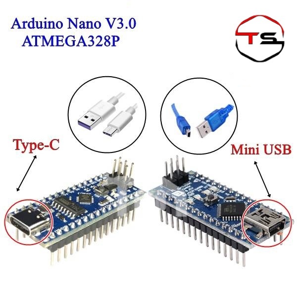 Arduino NANO V3 ATMEGA328P CH340G 5V R3 16Mhz Mini USB Type C NEW ...