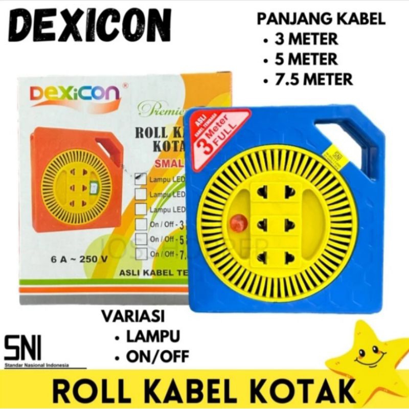 DEXICON 6 METER ROLL CABLE 3 HOLE FOLDING ROLL CABLE COPPER CABLE ...