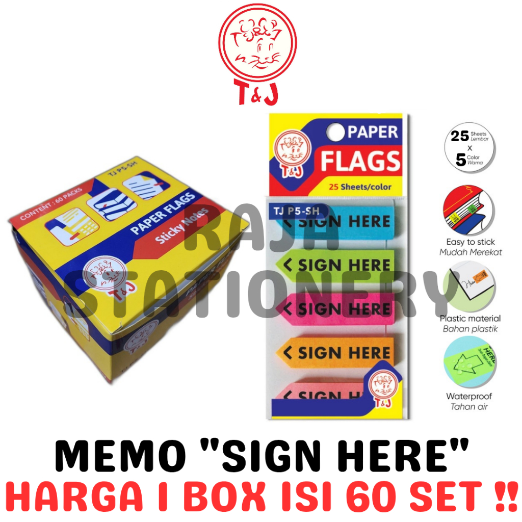Tom & JERRY Sign Here MEMO STICK INDEX NOTES STICKER 