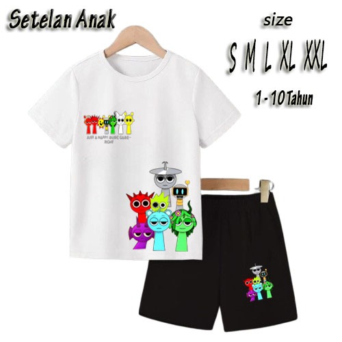 Boys' and Girls' Suits with Incredibox Sprunki Motifs for 1-10 Years ...