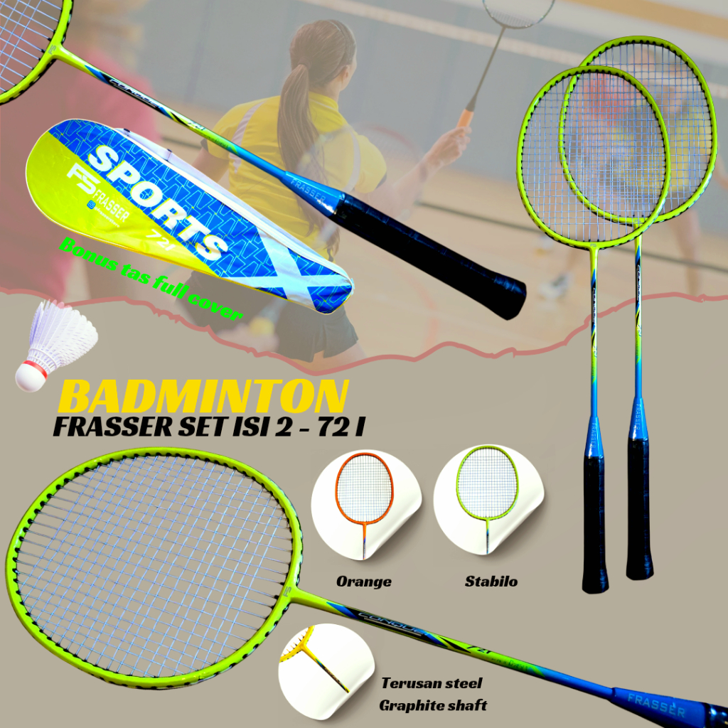 Frasser FS Badminton Racket Badminton Sports Equipment Quality Original ...