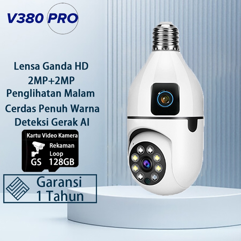 V380 Pro CCTV Camera Dual Lens Bulb Long Range 4MP WiFi Smart Detection ...