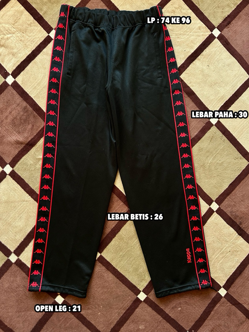 KAPPA TAPED - Sport Trackpants (Black & Red) L | Shopee Philippines