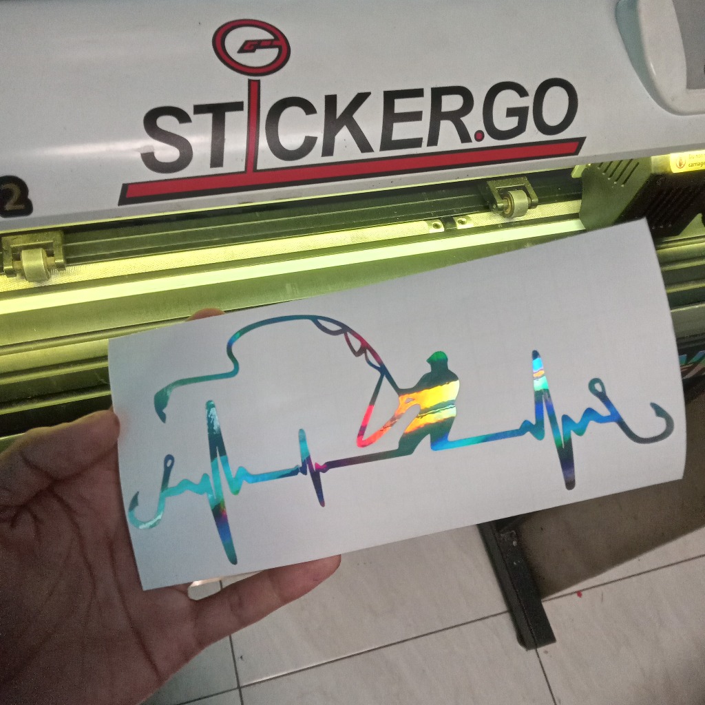 Cutting Sticker Hobby Fishing Fishing Heartbeat Car Sticker | Shopee ...