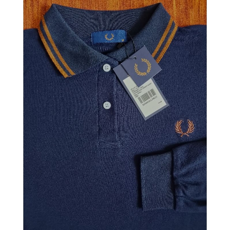 Fr3d P3r*y Long Sleeve Polo Tshirt Navy | Shopee Philippines