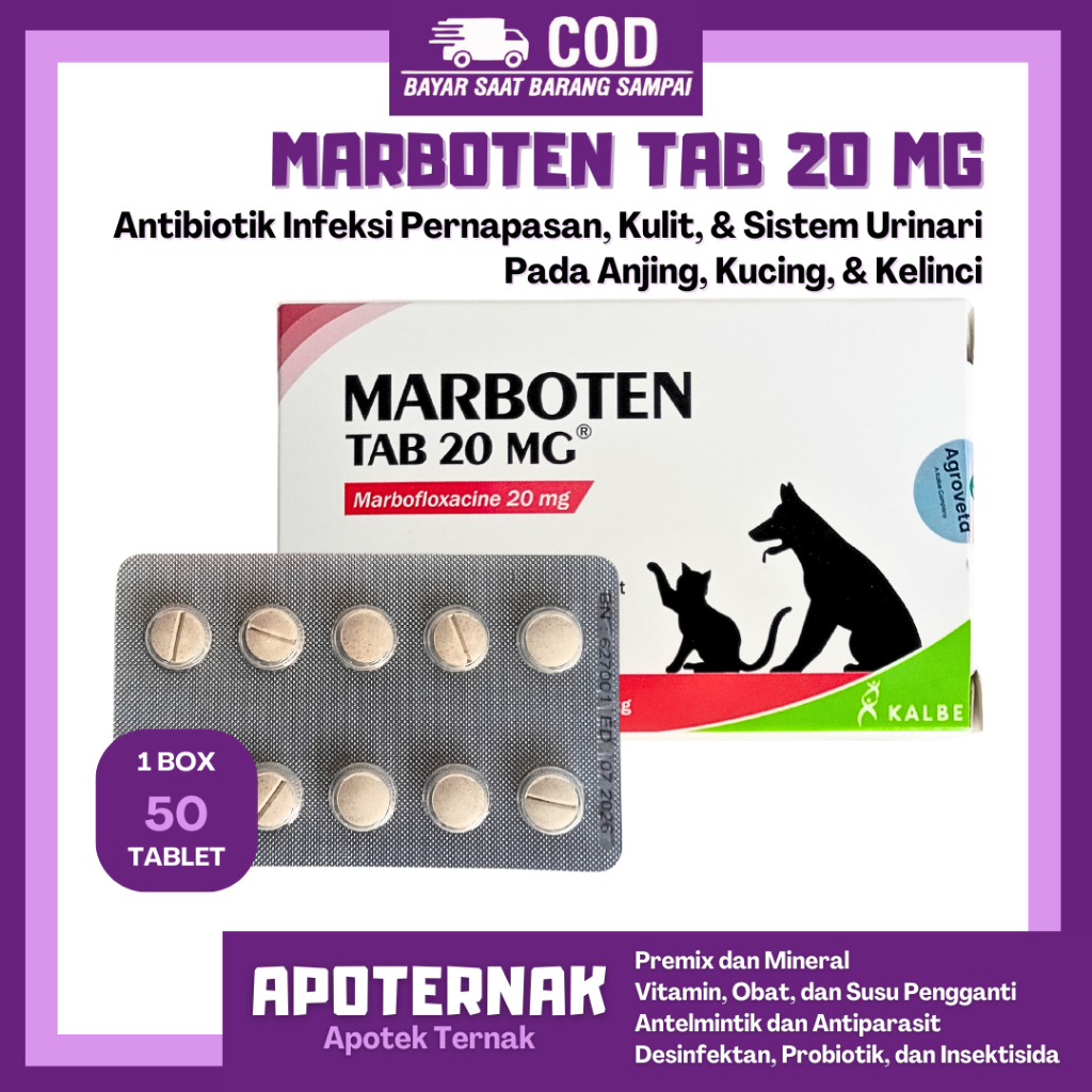 MARBOTEN TAB 20 MG (Contains 50 Tablets) Marbocyl Tablet - Medicine for ...