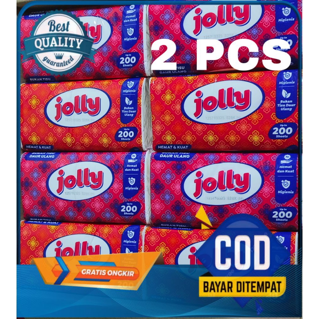 2 Pack Jolly Tissue 200 / Jolly Tissue 200 Sheets / Tissue | Shopee ...