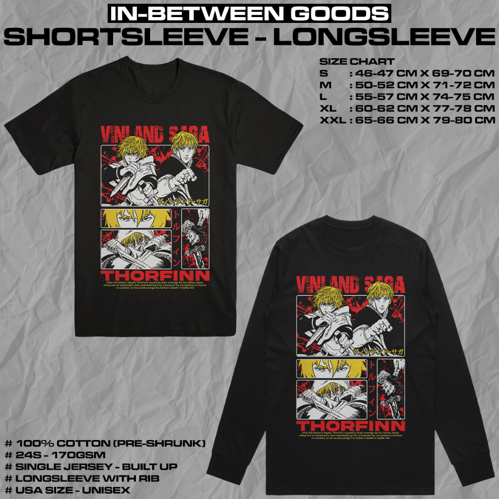 VINLAND SAGA - THORFINN | T-SHIRT | LONGSLEEVE | ANIME MERCH | Shopee ...